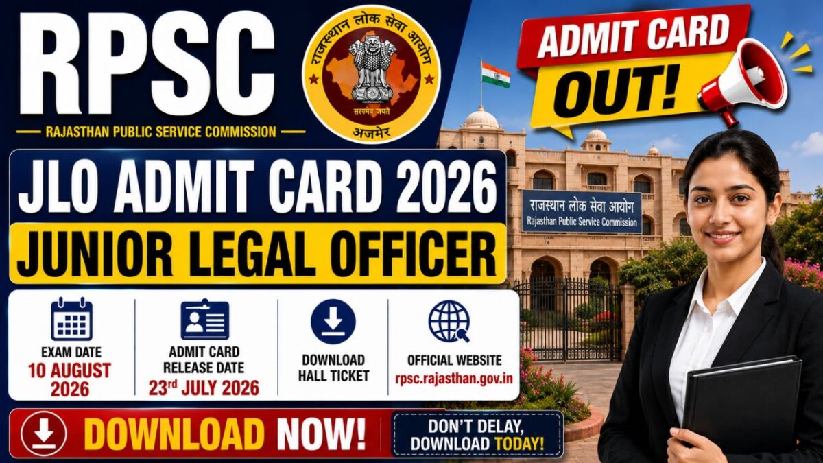 Rpsc Jlo Admit Card 2026