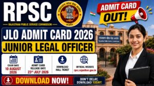 Rpsc Jlo Admit Card 2026: Download Junior Legal Officer Hall Ticket At Rpsc.rajasthan.gov.in