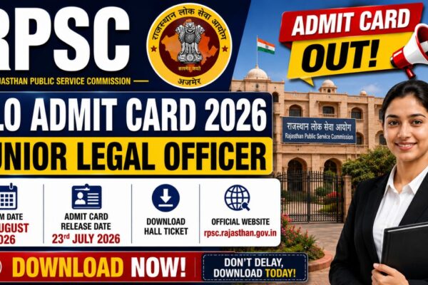 Rpsc Jlo Admit Card 2026