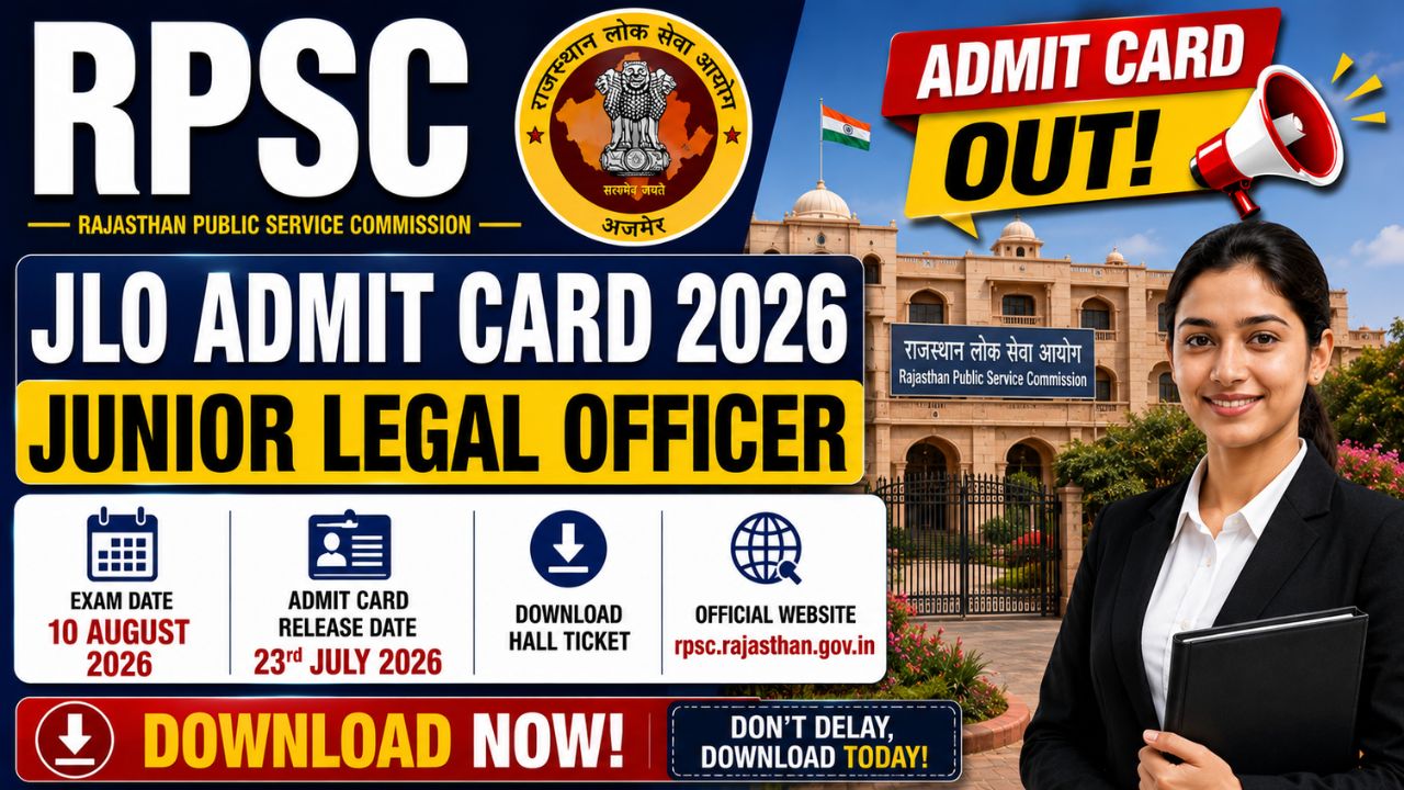 RPSC JLO Admit Card 2026: Download Junior Legal Officer Hall Ticket at rpsc.rajasthan.gov.in