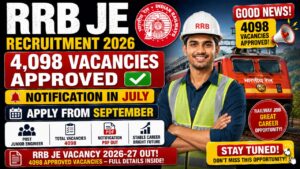 Rrb Je Recruitment 2026