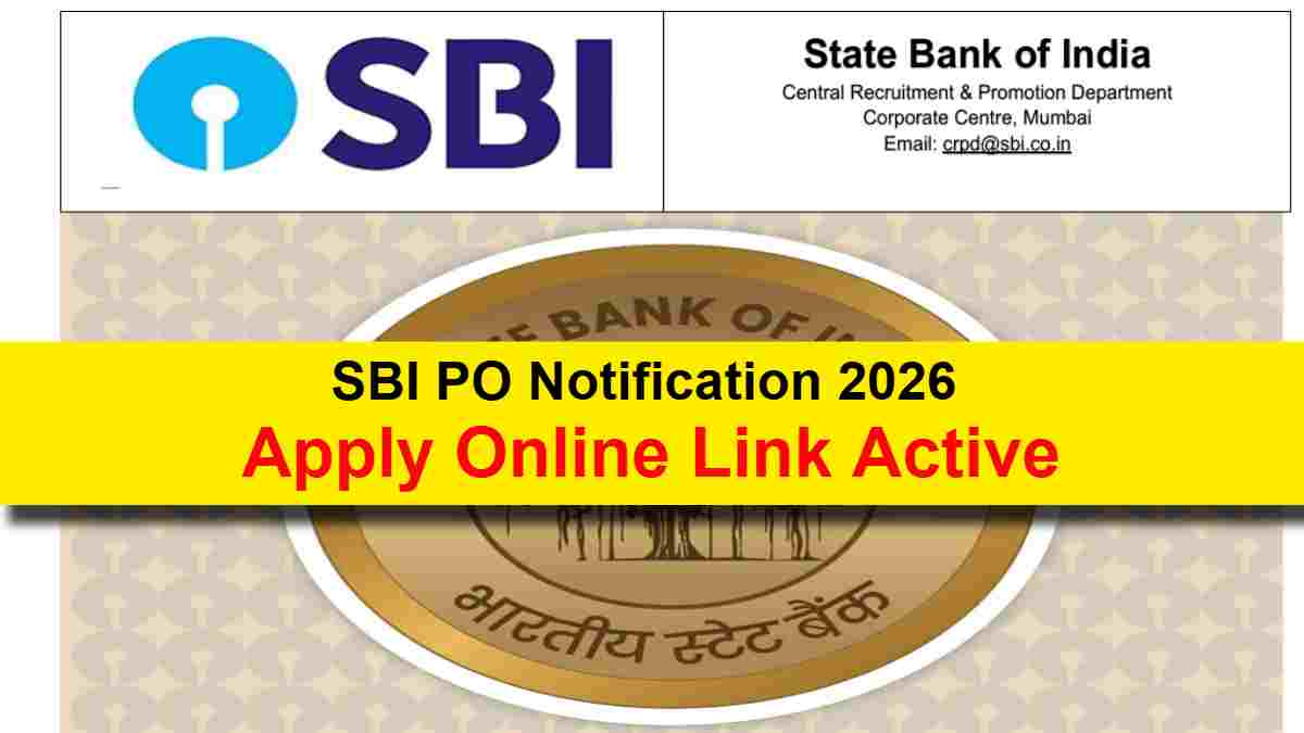 Sbi Po Notification 2026 Apply Online Direct Link