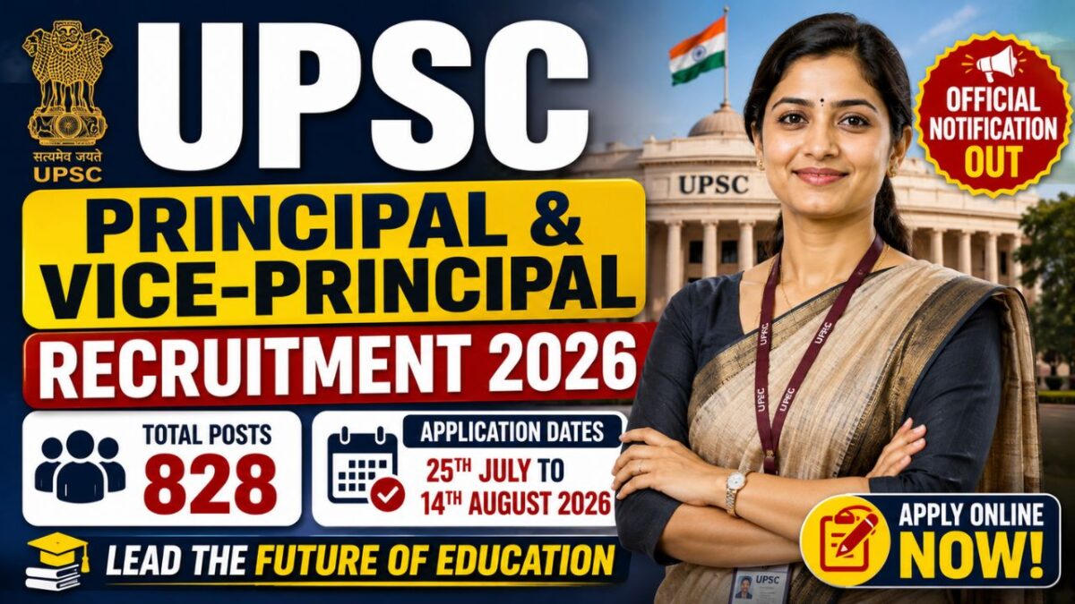 Upsc Principal And Vice-Principal Recruitment 2026