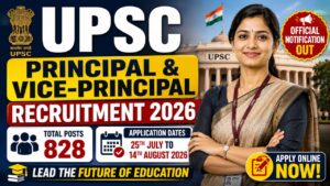 Upsc Principal And Vice-Principal Recruitment 2026 Notification Out For 828 Vacancies, Apply Online Begins