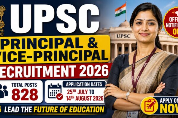 Upsc Principal And Vice-Principal Recruitment 2026