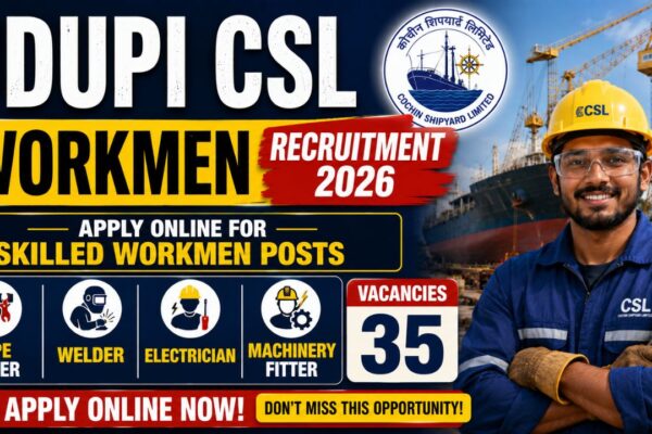 Udupi Csl Workmen Recruitment 2026
