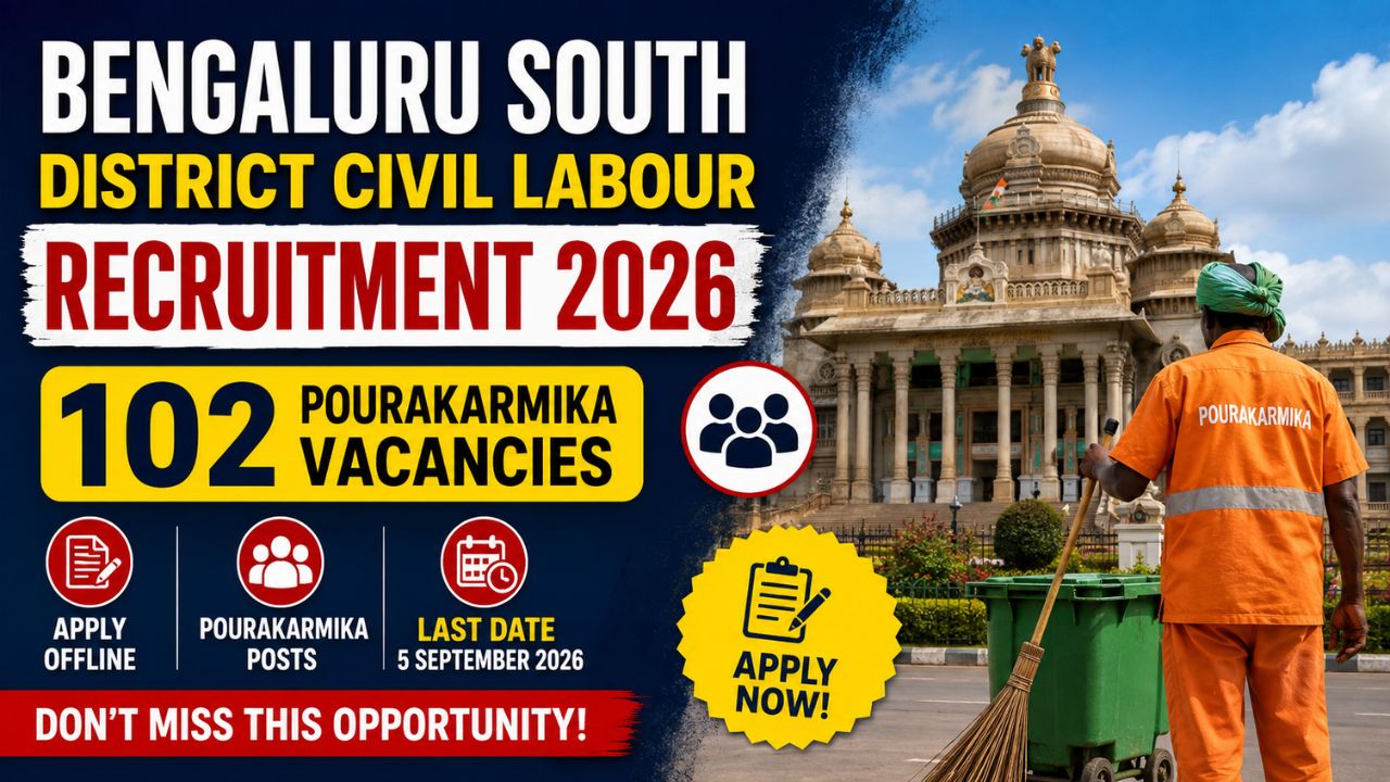 Bengaluru South District Pourakarmika Recruitment 2026 Notification Out, Apply Offline For 102 Vacancies