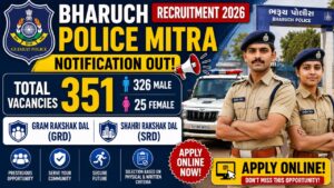 Bharuch Police Mitra Recruitment 2026 Notification Out, 351 Vacancy, Apply Offline From 1St August