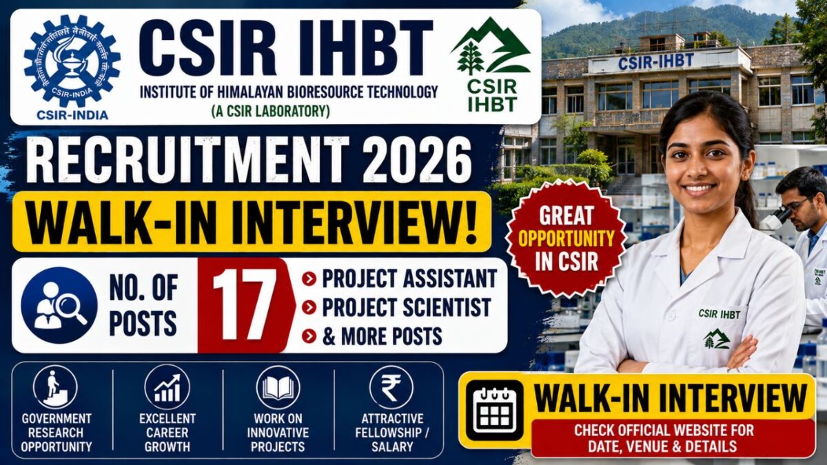 Csir Ihbt Recruitment 2026