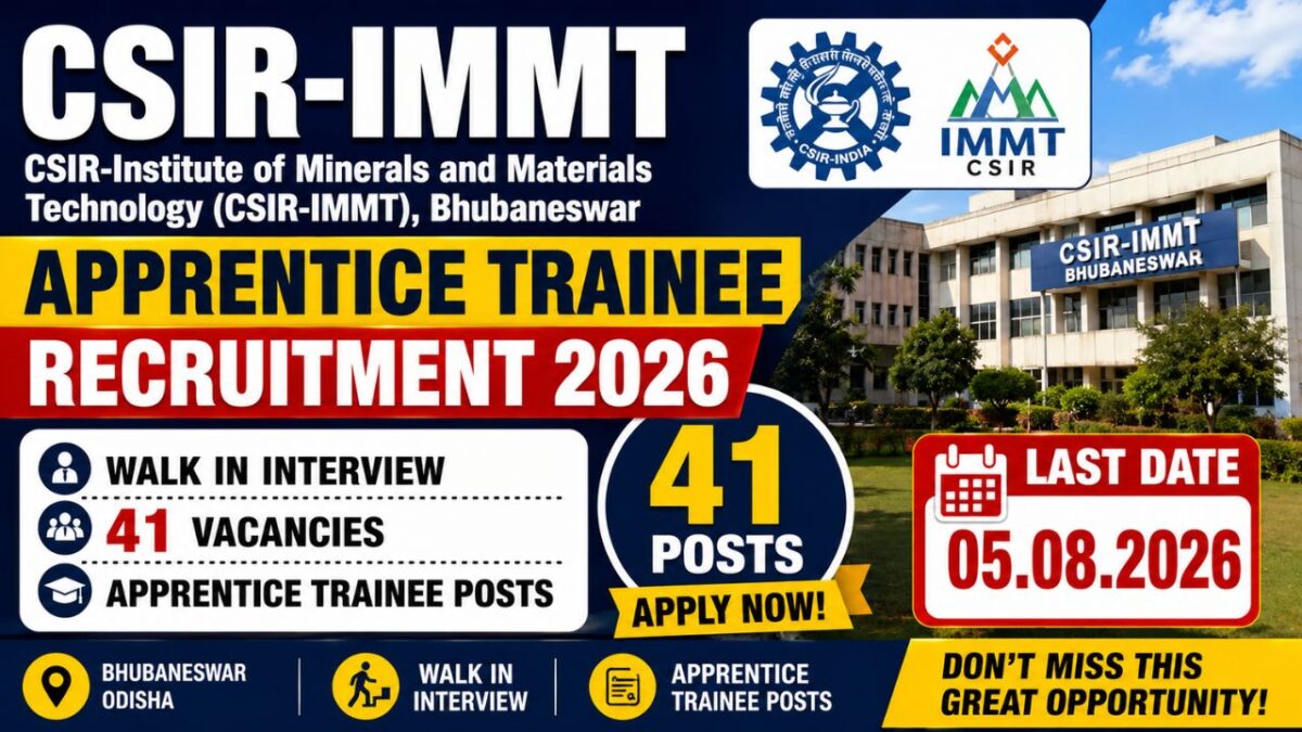 Csir Immt Apprentice Trainee Recruitment 2026