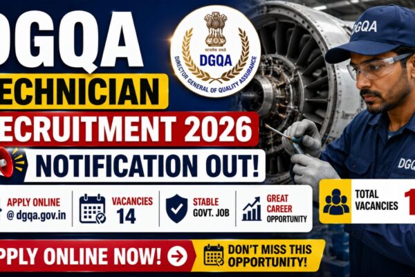 Dgqa Technician Recruitment 2026
