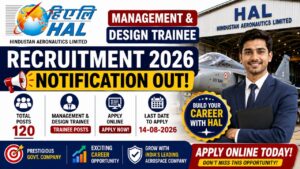 Hal Management & Design Trainee Recruitment 2026, Apply Online For 120 Posts