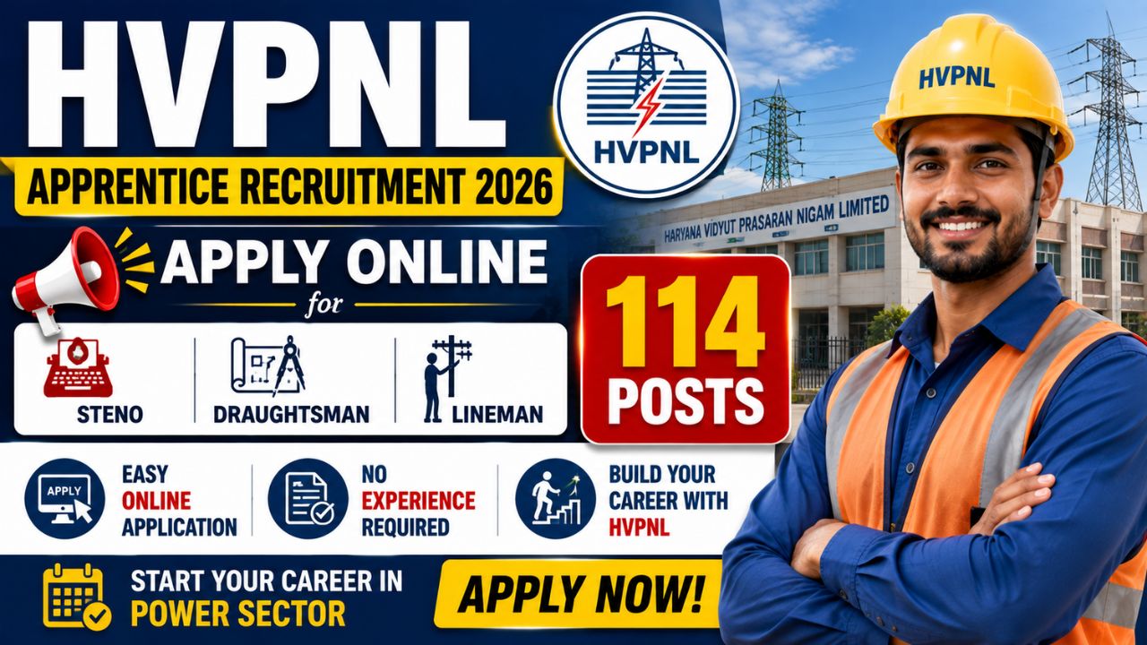 HVPNL Recruitment 2026 Notification Out, 114 Apprentice Vacancy, Apply Online From 4 August