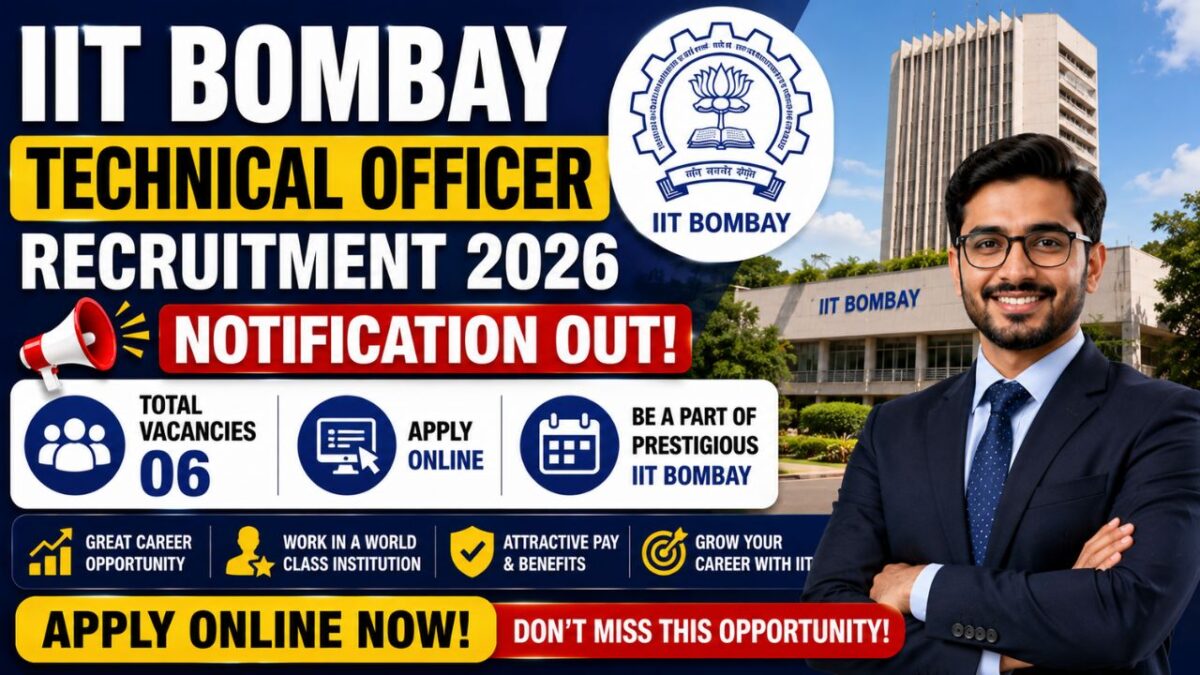 Iit Bombay Technical Officer Recruitment 2026