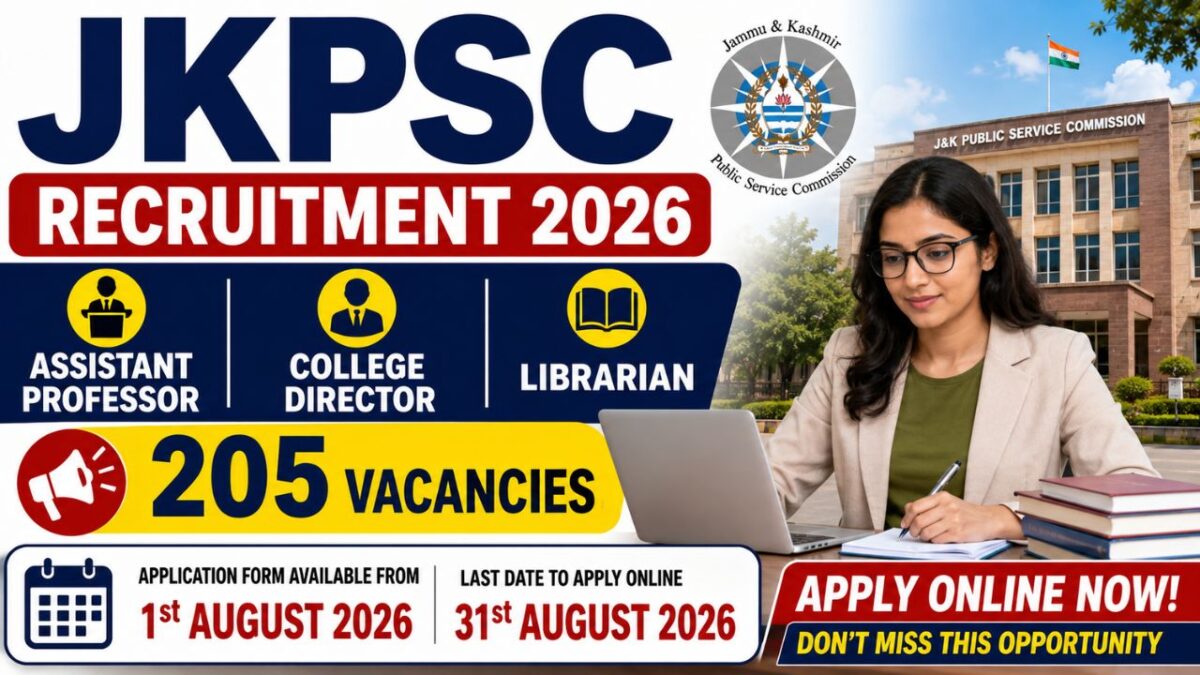 Jkpsc Assistant Professor Recruitment 2026