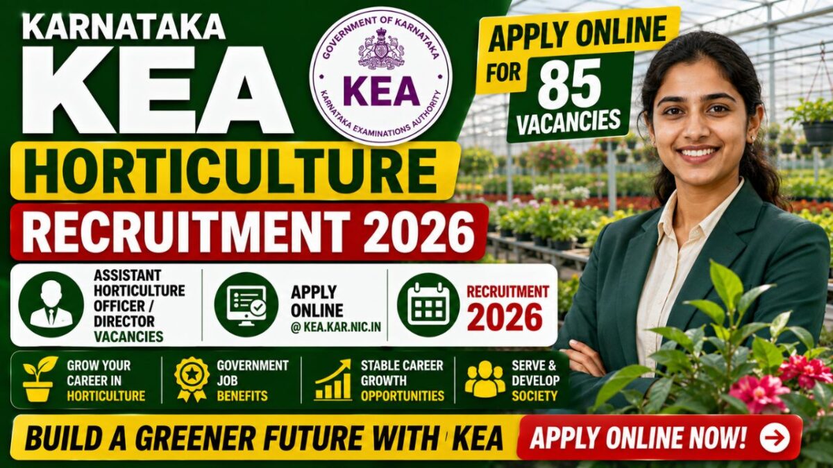 Karnataka Kea Horticulture Recruitment 2026