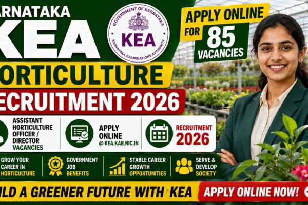 Karnataka Kea Horticulture Recruitment 2026