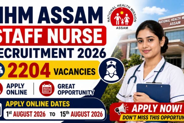 Nhm Assam Staff Nurse Recruitment 2026