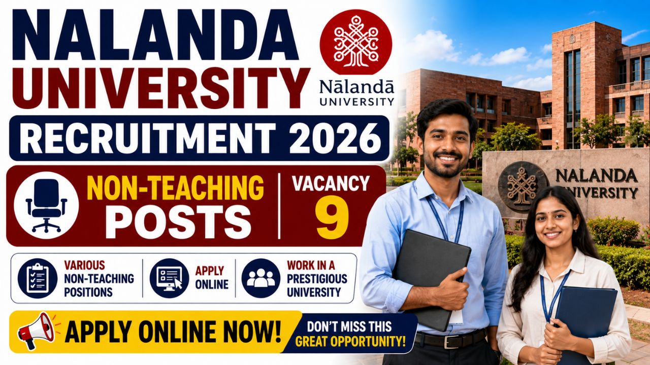 Nalanda University Recruitment 2026: 9 Non-Teaching Vacancies, Apply From 21 Aug