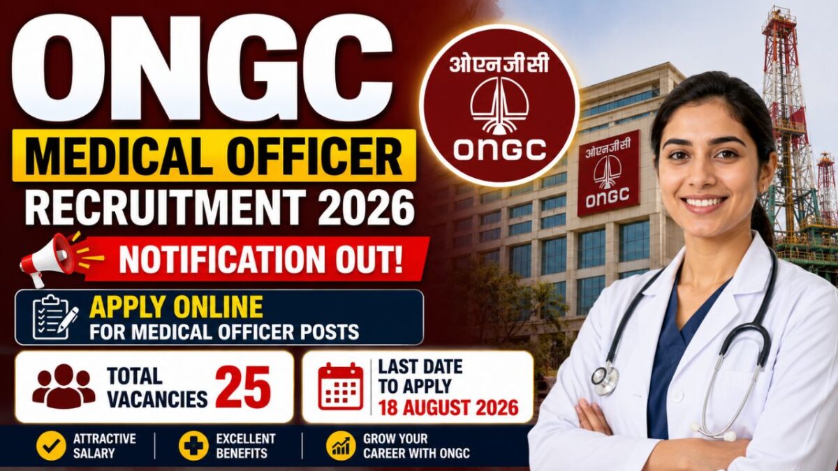 Ongc Medical Officer Recruitment 2026