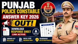 Punjab Police Constable Answer Key 2026 Out, Download Response Sheet Link Active