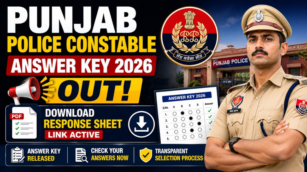 Punjab Police Constable Answer Key 2026 Out, Download Response Sheet Link Active
