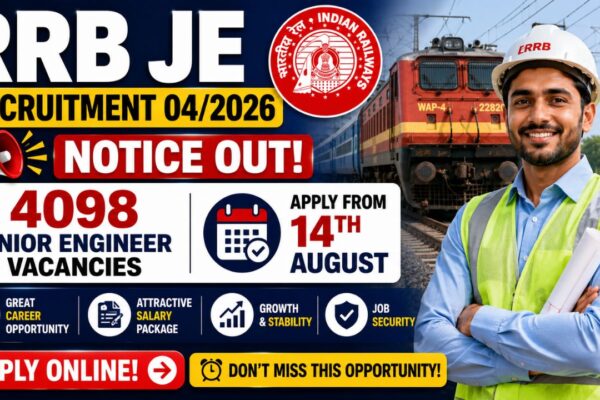Rrb Je Recruitment 2026