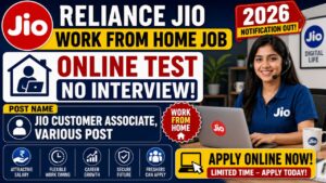 Jio Customer Associate (Jca) Program 2026, Apply Online For Work From Home Post