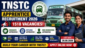Tnstc Apprentice Recruitment 2026, Apply Online For 1518 Graduate And Diploma Apprentice Posts